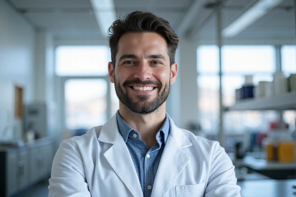 Conceptual image of a diverse, smiling team member, professional and approachable