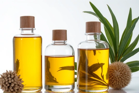 A selection of natural oils and plant extracts, highlighting the essence of natural skincare ingredients.