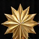 Icon representing premium quality with a shimmering gold star.